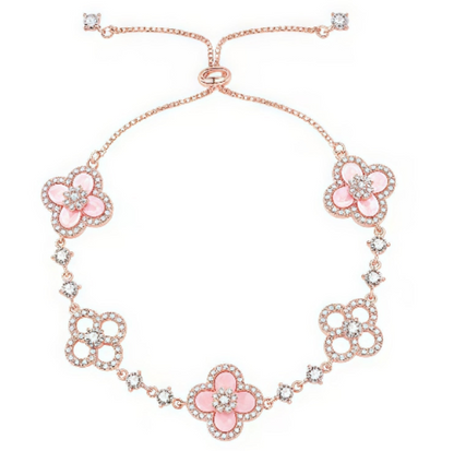 [Kincade Jewelrys]CLOVER 5 MOTIF PINK BLUE RED WHITE BRACELET