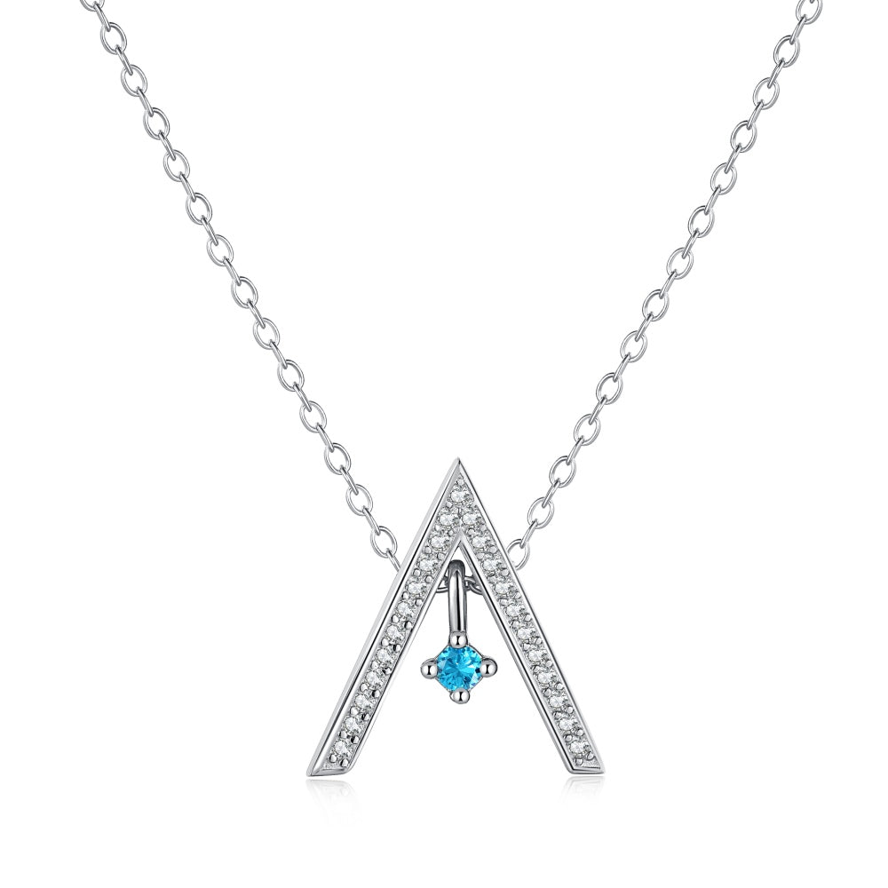[Kincade Jewelrys]Sparkling "A" Shape Necklace