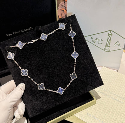 [Kincade Jewelrys]CLOVER 10 MOTIFS BIDE STONE NECKLACE