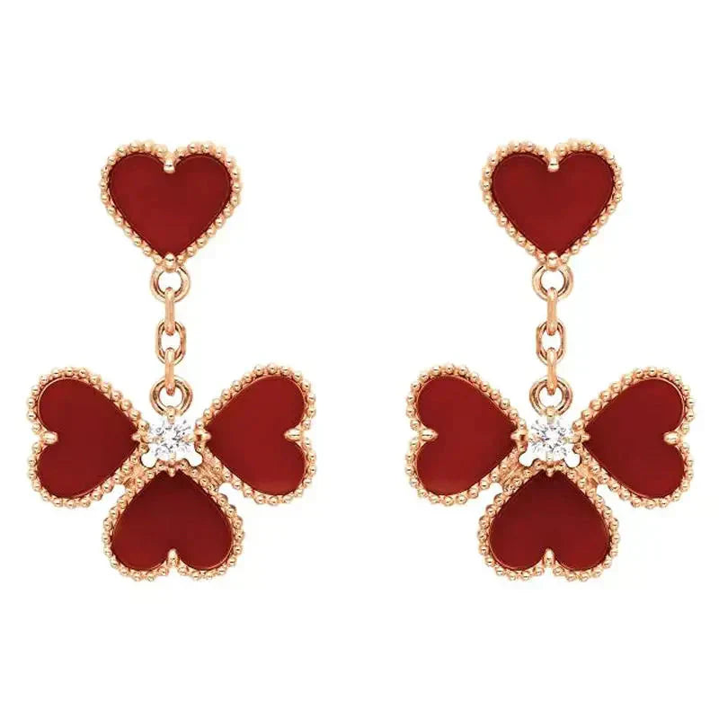 [Kincade Jewelrys]SWEET CLOVER CARNELIAN EARRINGS