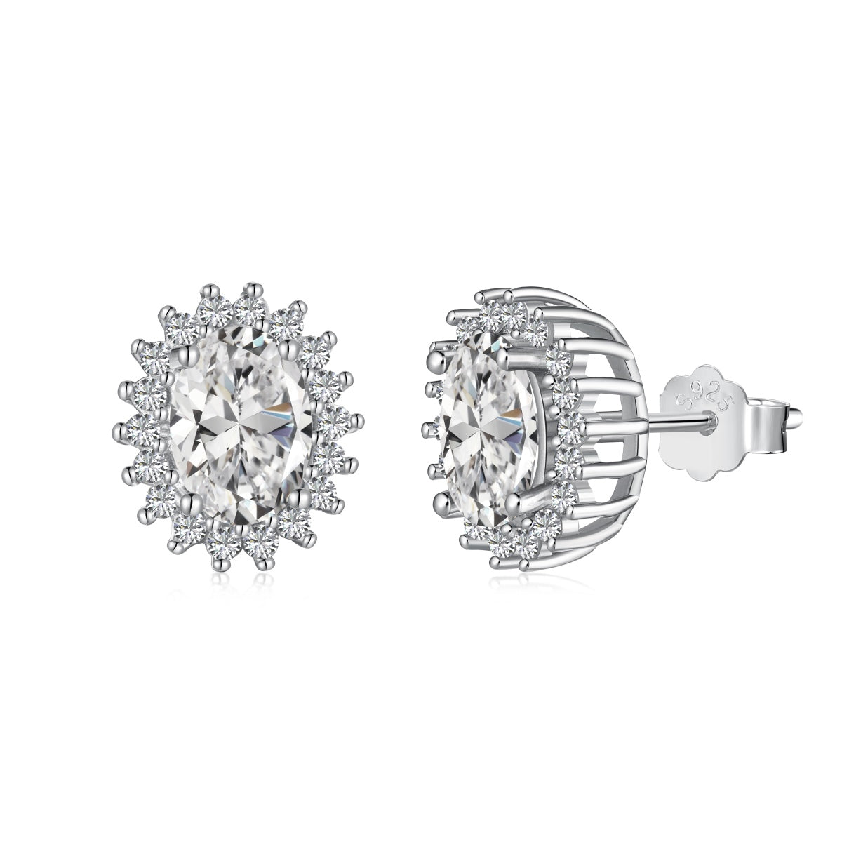 [Kincade Jewelrys]Delicate Radiant Oval Cut Daily Earrings
