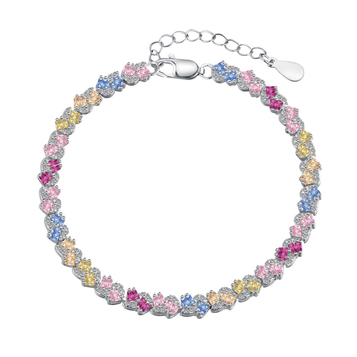 [Kincade Jewelrys]Ornate Colorful Flower Shape Party Bracelet