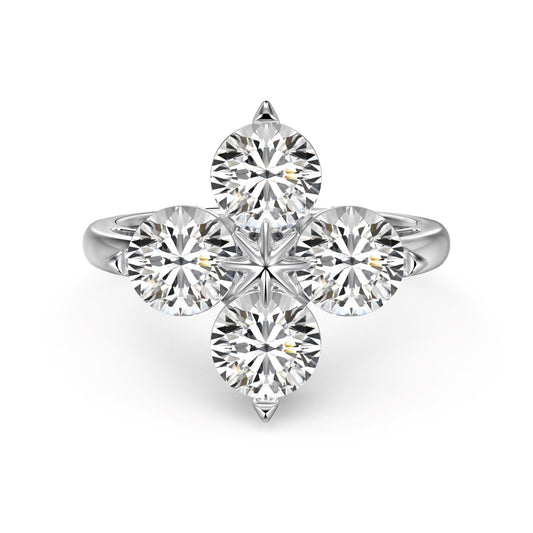 [Kincade Jewelrys]Four-Leaf Clover Eight-Pointed Star Ring