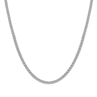 [Kincade Jewelrys]Delicate Round Shape Tennis Necklace