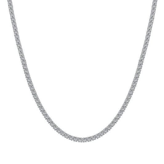 [Kincade Jewelrys]Delicate Round Shape Tennis Necklace