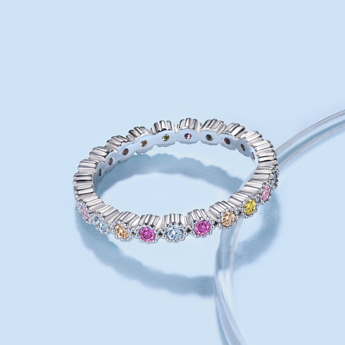 [Kincade Jewelrys]Unique Scintillating Round Cut Daily Ring