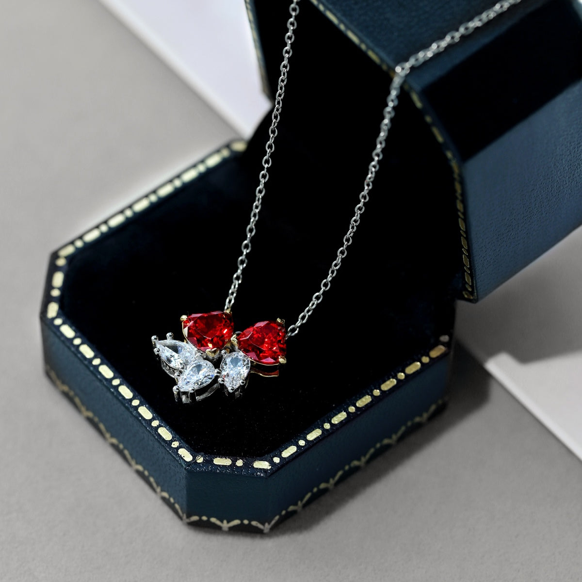 [Kincade Jewelrys]Dainty Red Heart Necklace