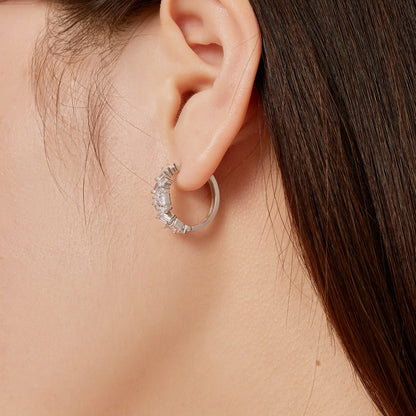 [Kincade Jewelrys]Dazzling Colorful Emerald Cut Daily Earrings