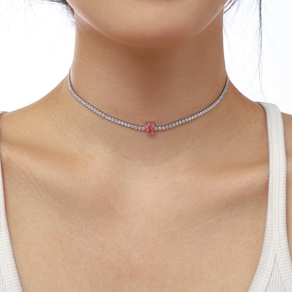 [Kincade Jewelrys]1.0 carat Unique Pear Cut Tennis Necklace