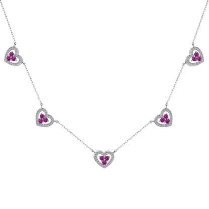 [Kincade Jewelrys]Sparkling Five Heart Necklace