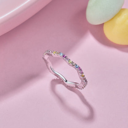 [Kincade Jewelrys]Dainty Colorful Round Cut Party Ring