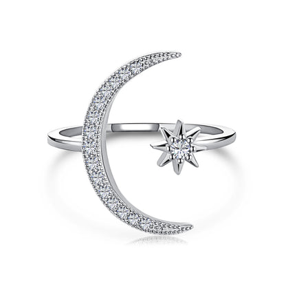 [Kincade Jewelrys]Eternity Moon & Star Ring