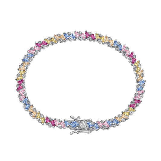 [Kincade Jewelrys]Ornate Sparkling Multi Cut Party Bracelet