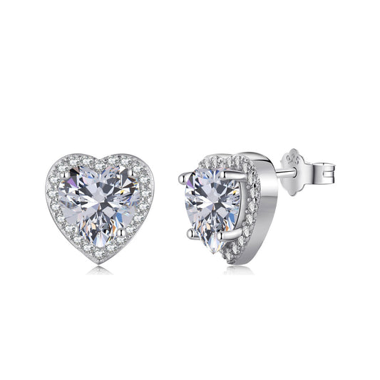[Kincade Jewelrys]Sparkling Heart Shape Lover Earrings