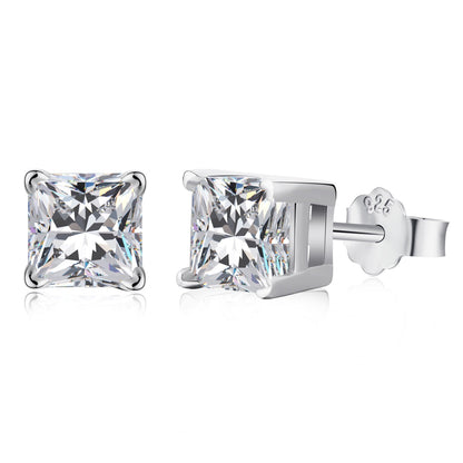 [Kincade Jewelrys]1.0 Carat Radiant Princess Cut Wedding Earrings