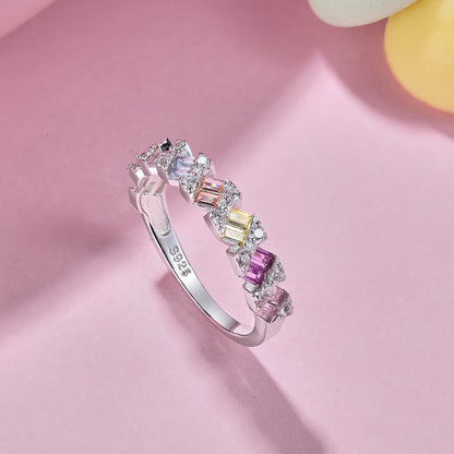[Kincade Jewelrys]Delicate Vibrant Emerald Cut Daily Ring