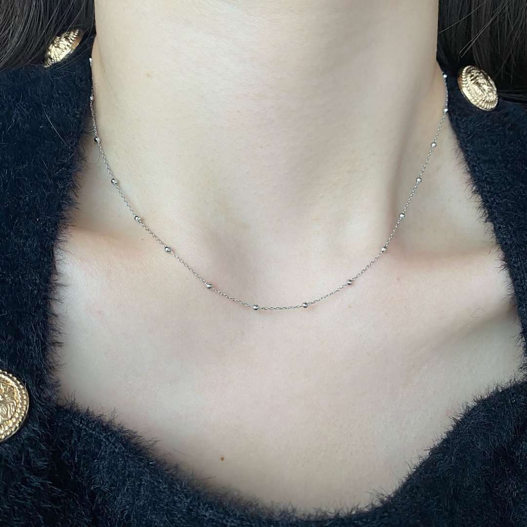 [Kincade Jewelrys]Small Bead Clavicle Chain Simple Necklace