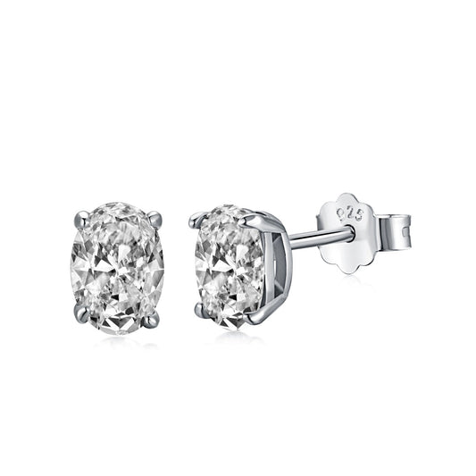 [Kincade Jewelrys]Oval Classic Dignified Elegant Earrings