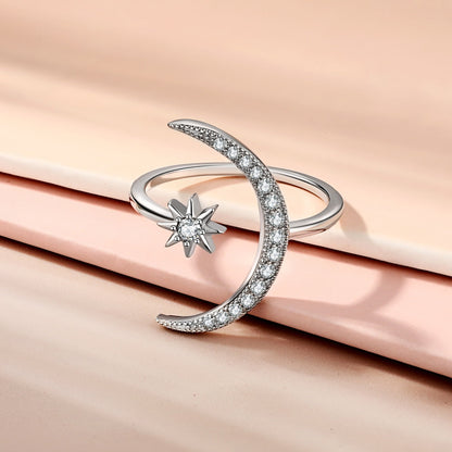 [Kincade Jewelrys]Eternity Moon & Star Ring