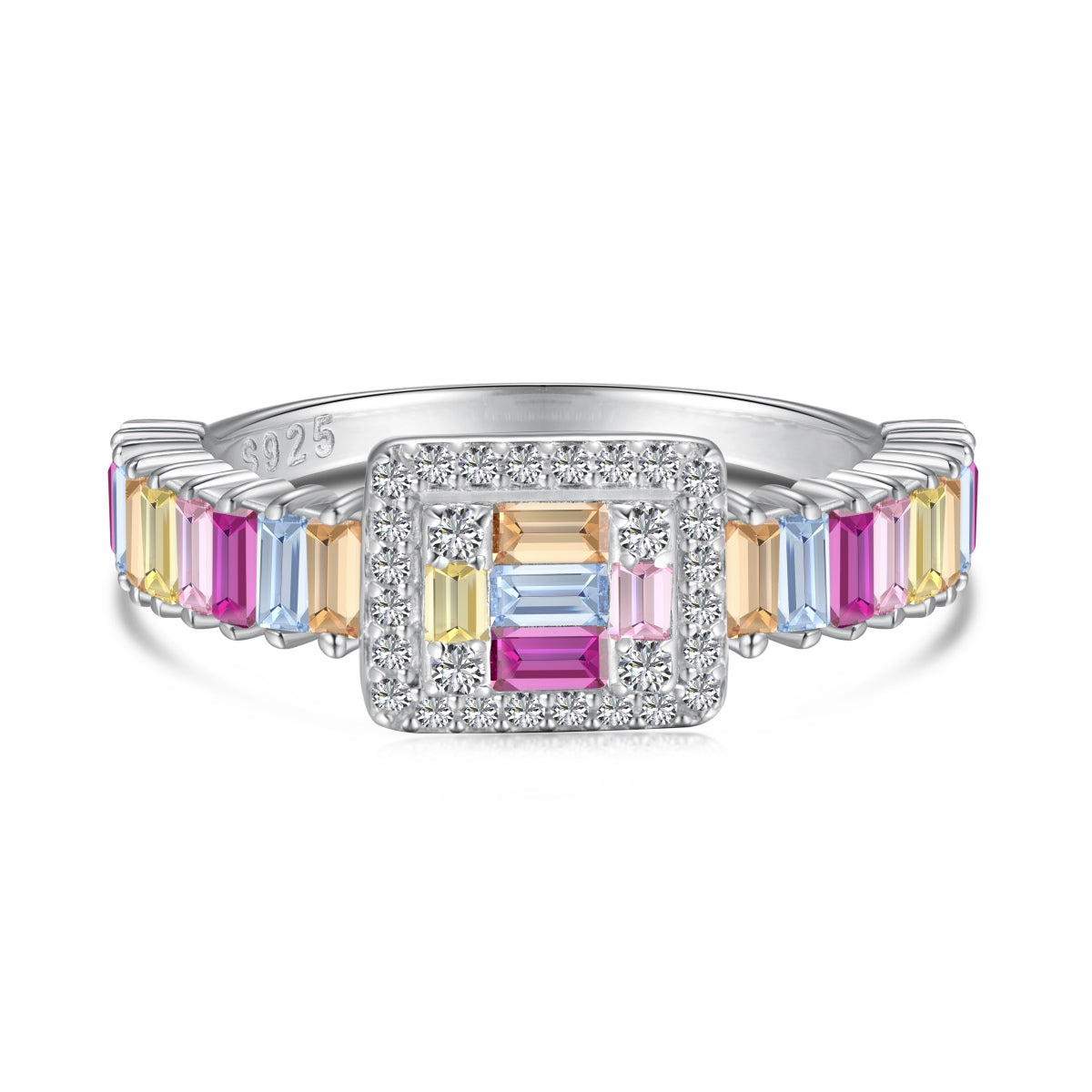 [Kincade Jewelrys]Exquisite Colorful Radiant Cut Party Ring
