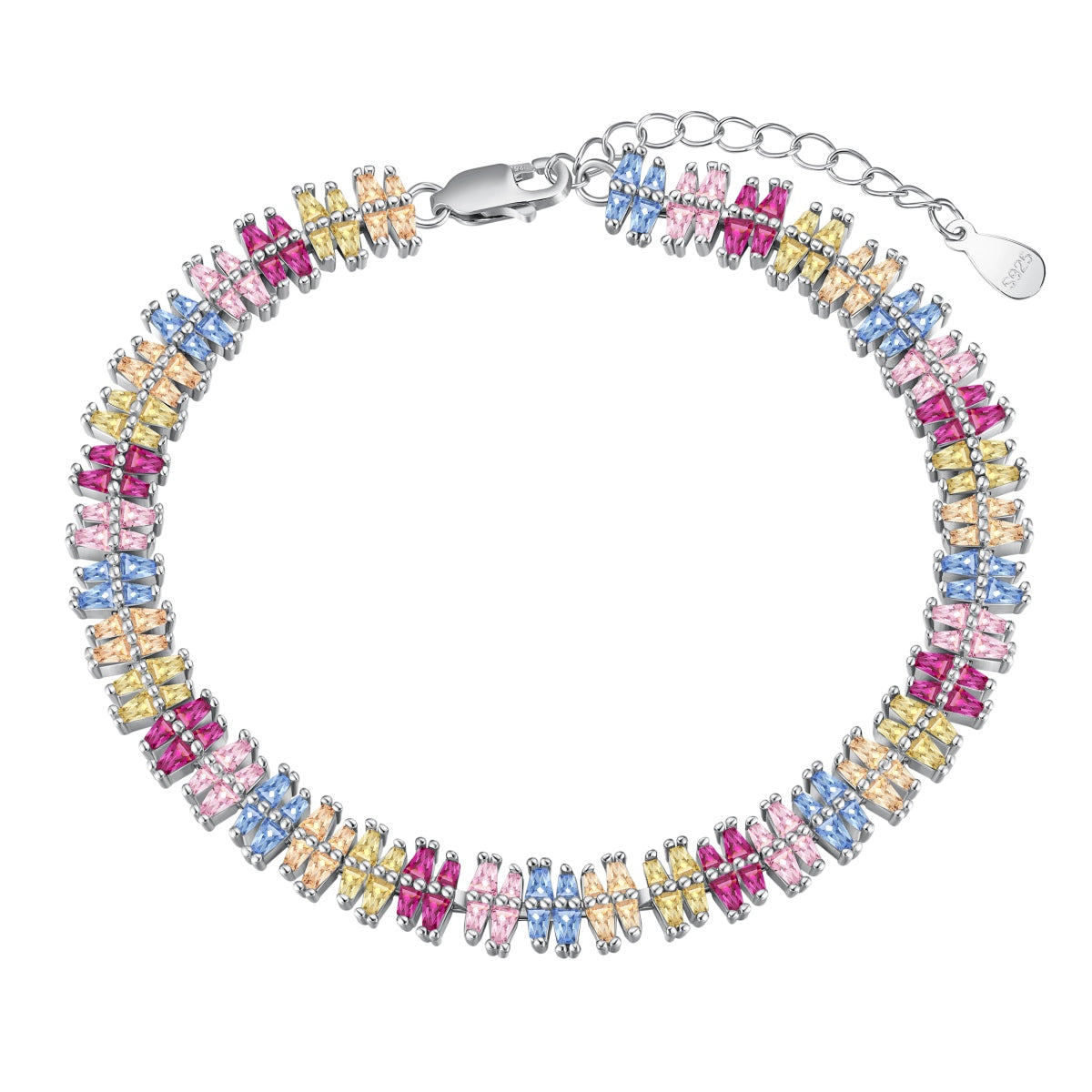 [Kincade Jewelrys]Sparkling Exquisite Multi Cut Party Bracelet