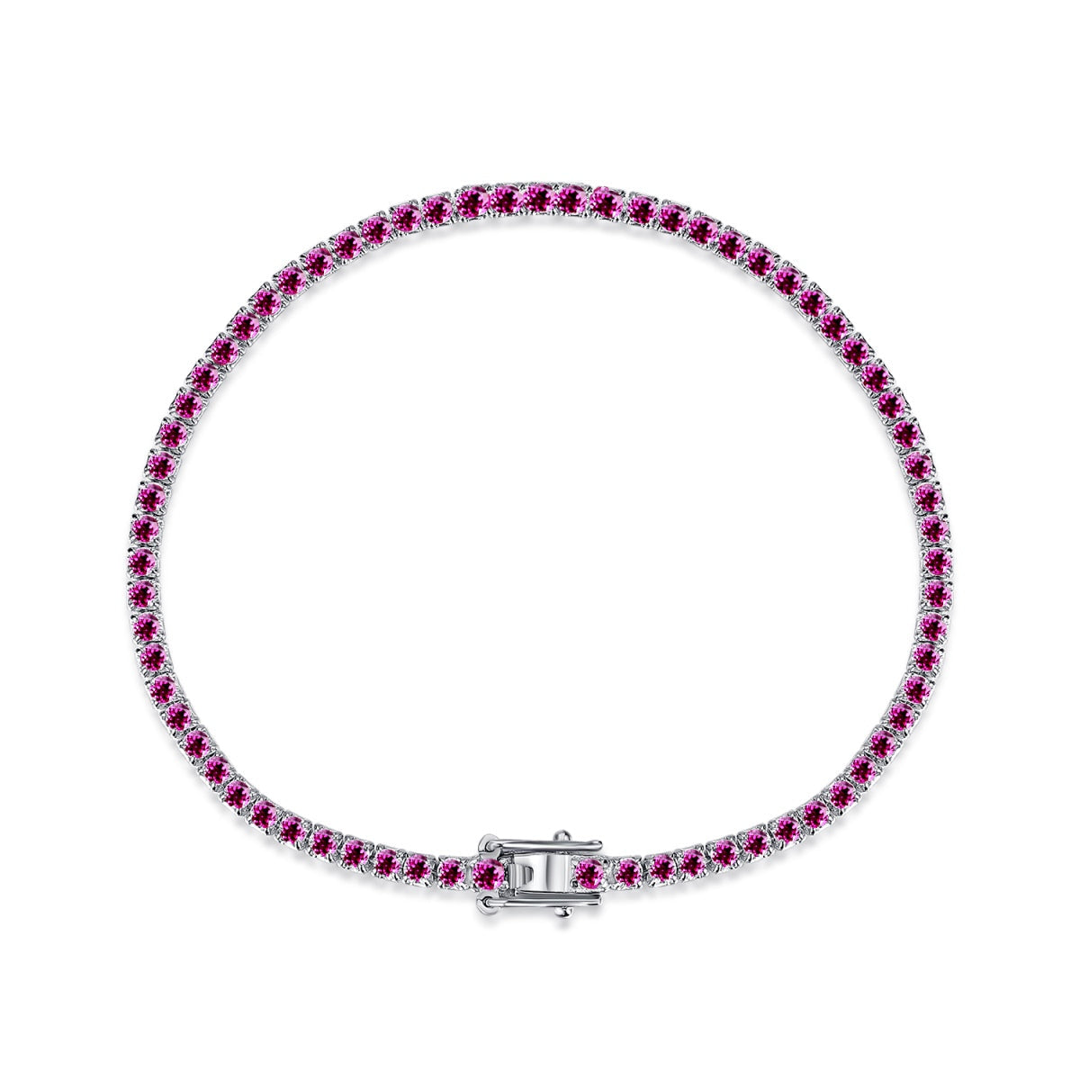 [Kincade Jewelrys]Dazzling Colorful Round Cut Daily Bracelet