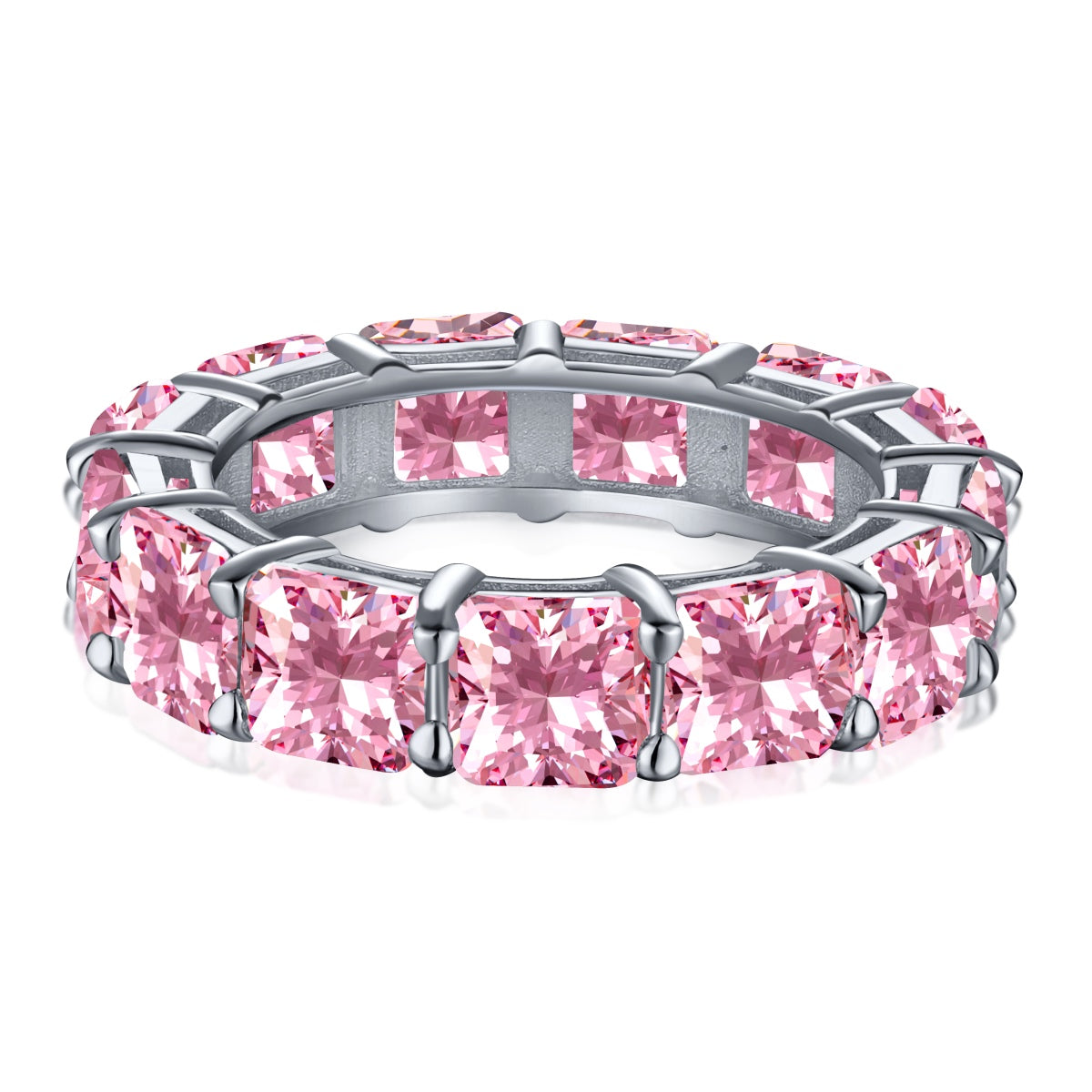 [Kincade Jewelrys]Elegant Princess Cut Tennis Ring