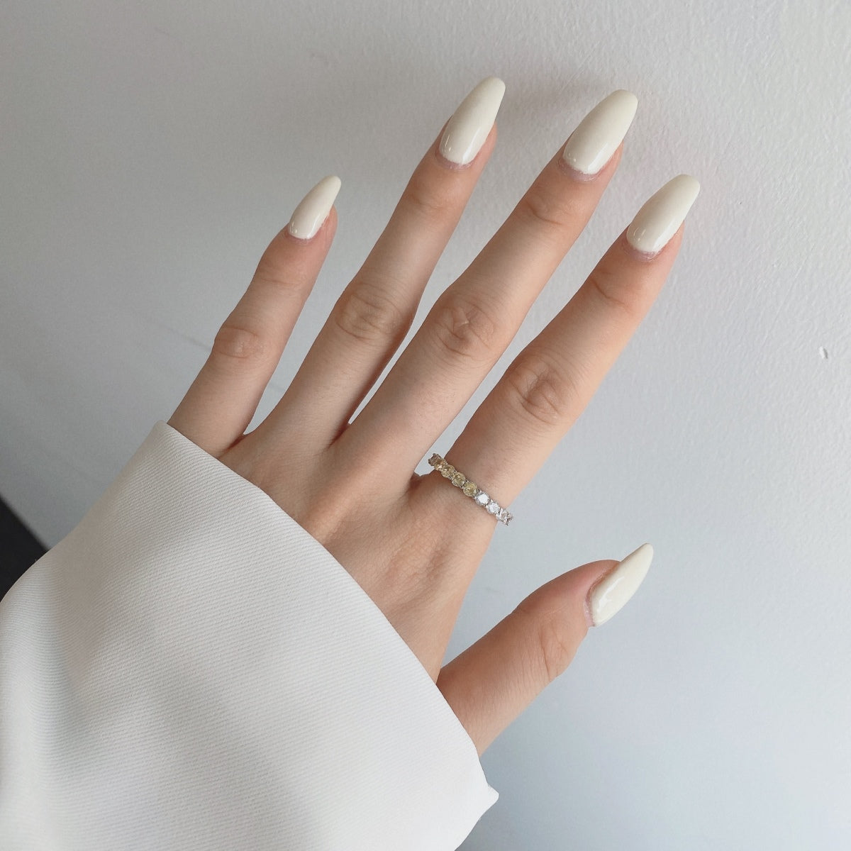 [Kincade Jewelrys]Sparkling Round Cut Tennis Ring