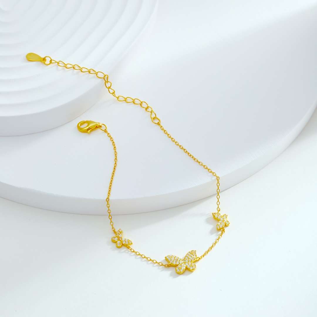 [Kincade Jewelrys]Delicate Butterfly Pendant Bracelet