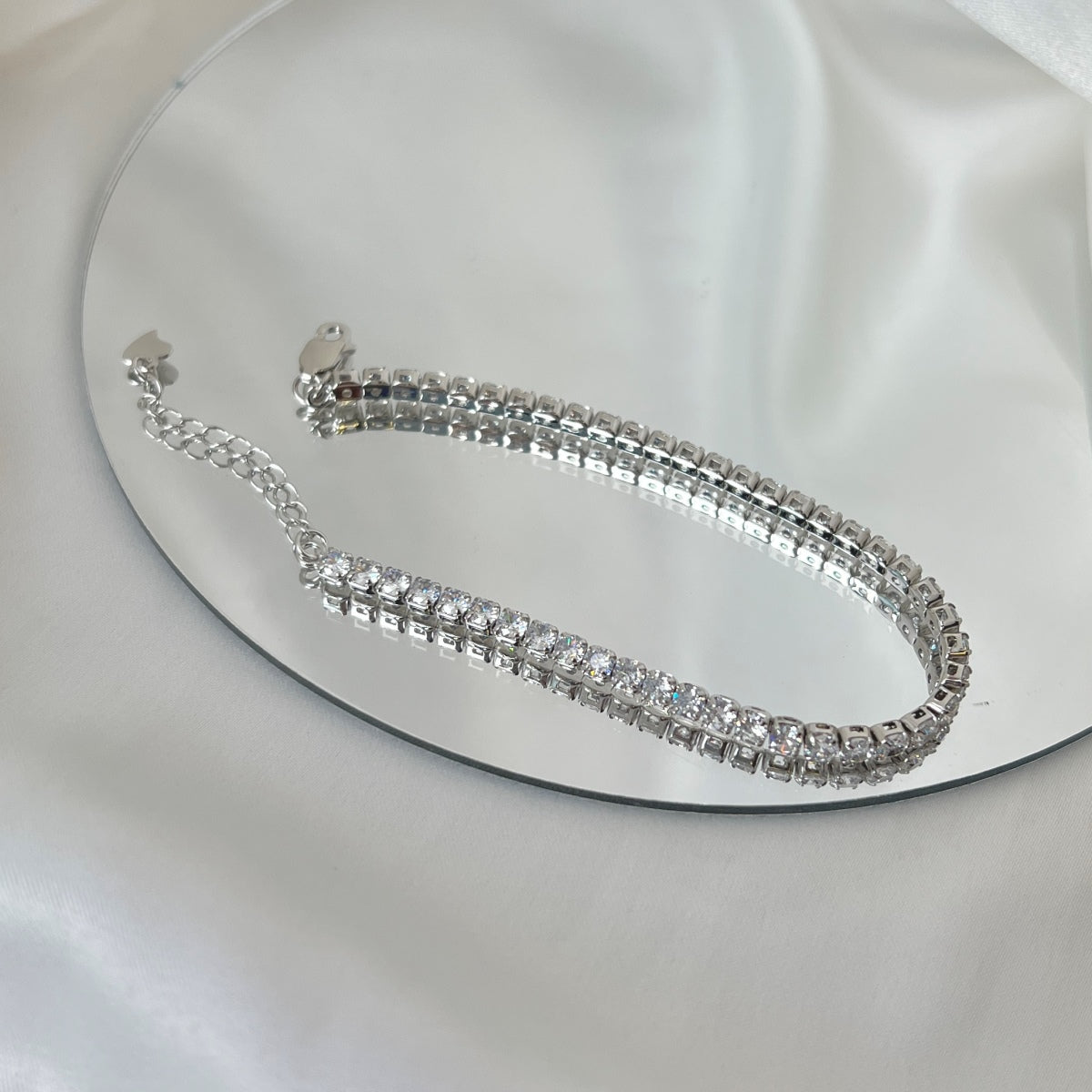 [Kincade Jewelrys]Sparkling Round Cut Daily Bracelet
