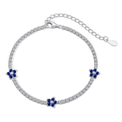 [Kincade Jewelrys]Sparkling Flower Shape Tennis Bracelet