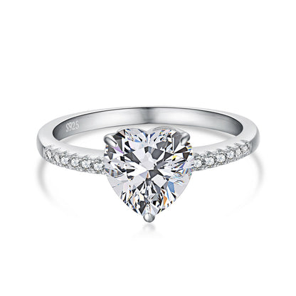 [Kincade Jewelrys]2.0 Carat Dazzling Lustrous Heart Cut Lover Ring
