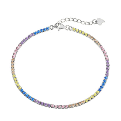 [Kincade Jewelrys]Dazzling Colorful Round Cut Daily Bracelet
