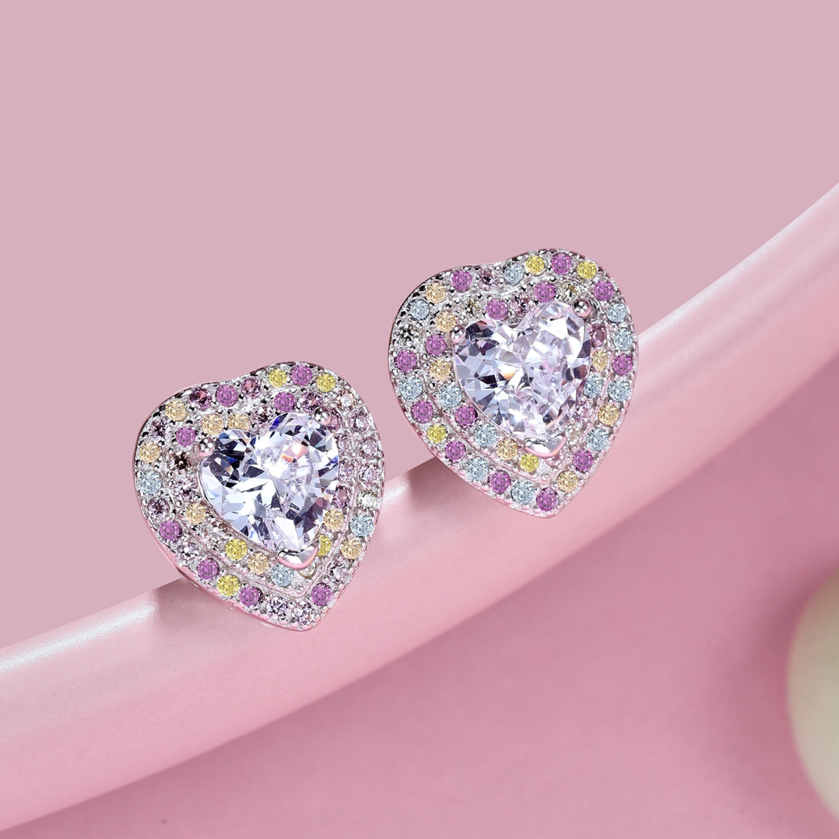 [Kincade Jewelrys]Dazzling Heart Shape Lover Earrings
