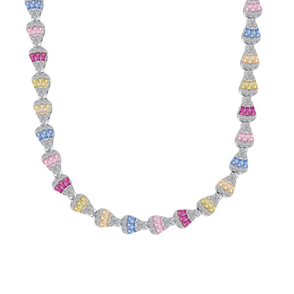 [Kincade Jewelrys]Radiant Colorful Rainbow Necklace