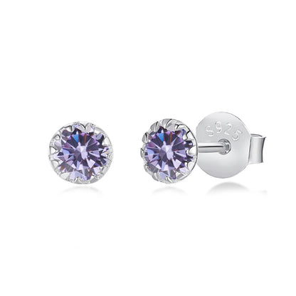 [Kincade Jewelrys]Sparkling Colorful Round Shape Earrings