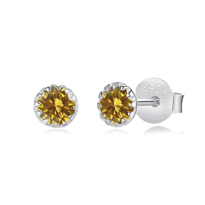 [Kincade Jewelrys]Sparkling Colorful Round Shape Earrings