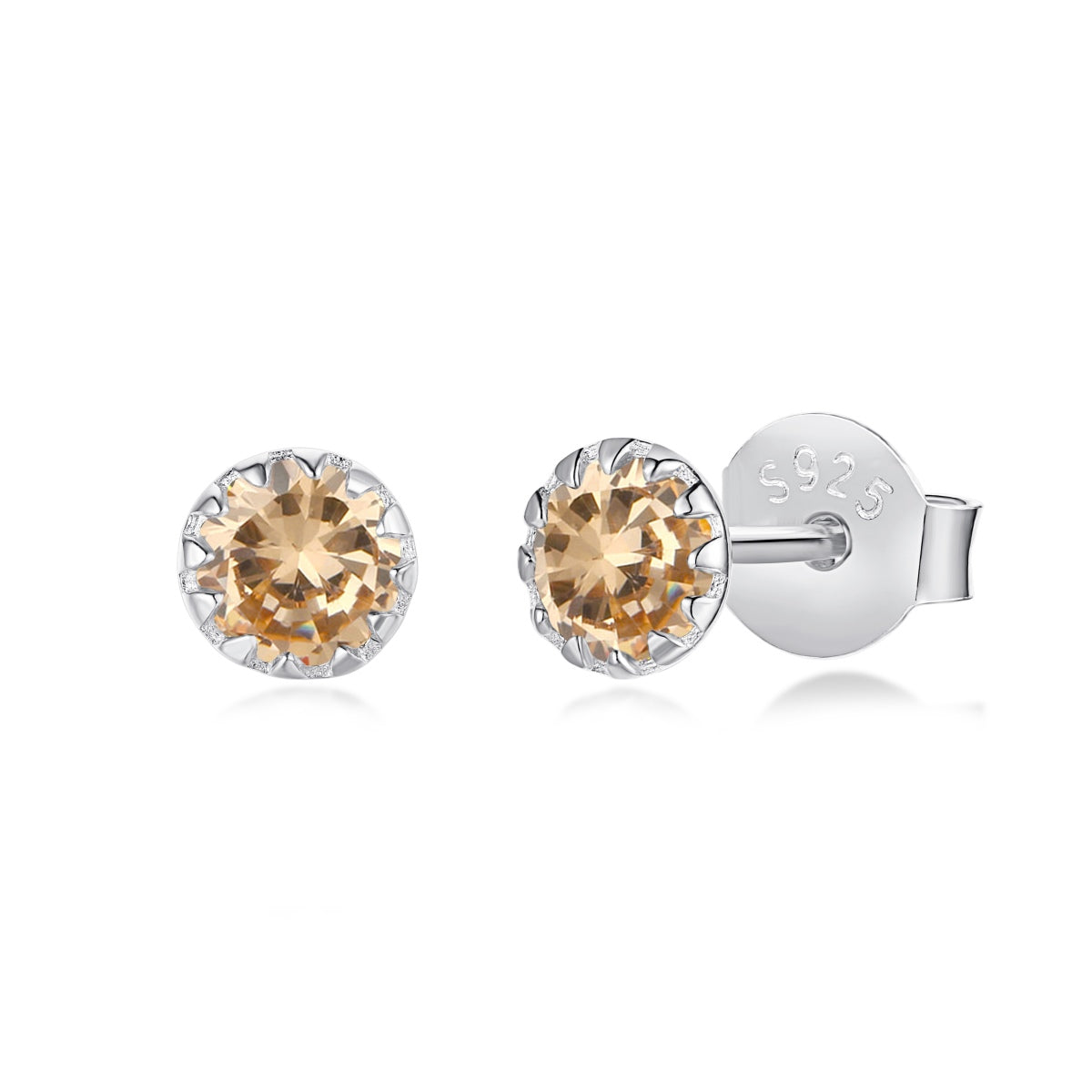 [Kincade Jewelrys]Sparkling Colorful Round Shape Earrings