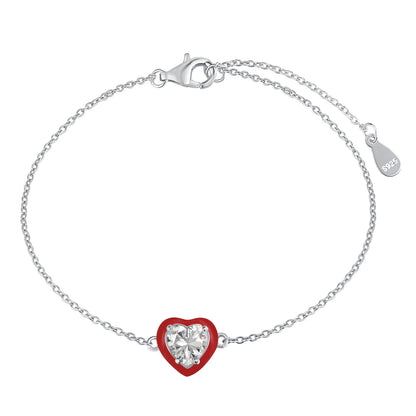 [Kincade Jewelrys]Sparkling Romantic Heart Shape Lover Bracelet