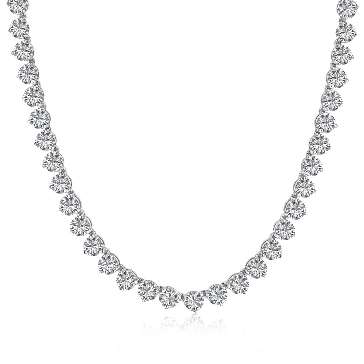 [Kincade Jewelrys]Ornate Heart Cut Tennis Necklace