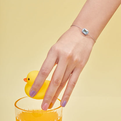 [Kincade Jewelrys]2.0 Carat Sparkling Colorful Emerald Cut Daily Bracelet