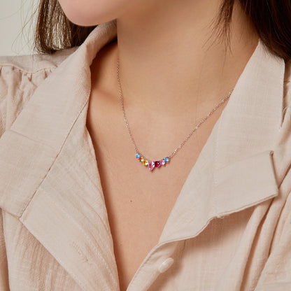 [Kincade Jewelrys]Dainty Colorful Heart Necklace