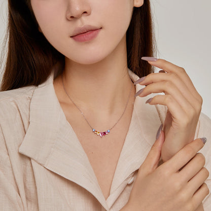 [Kincade Jewelrys]Dainty Colorful Heart Necklace