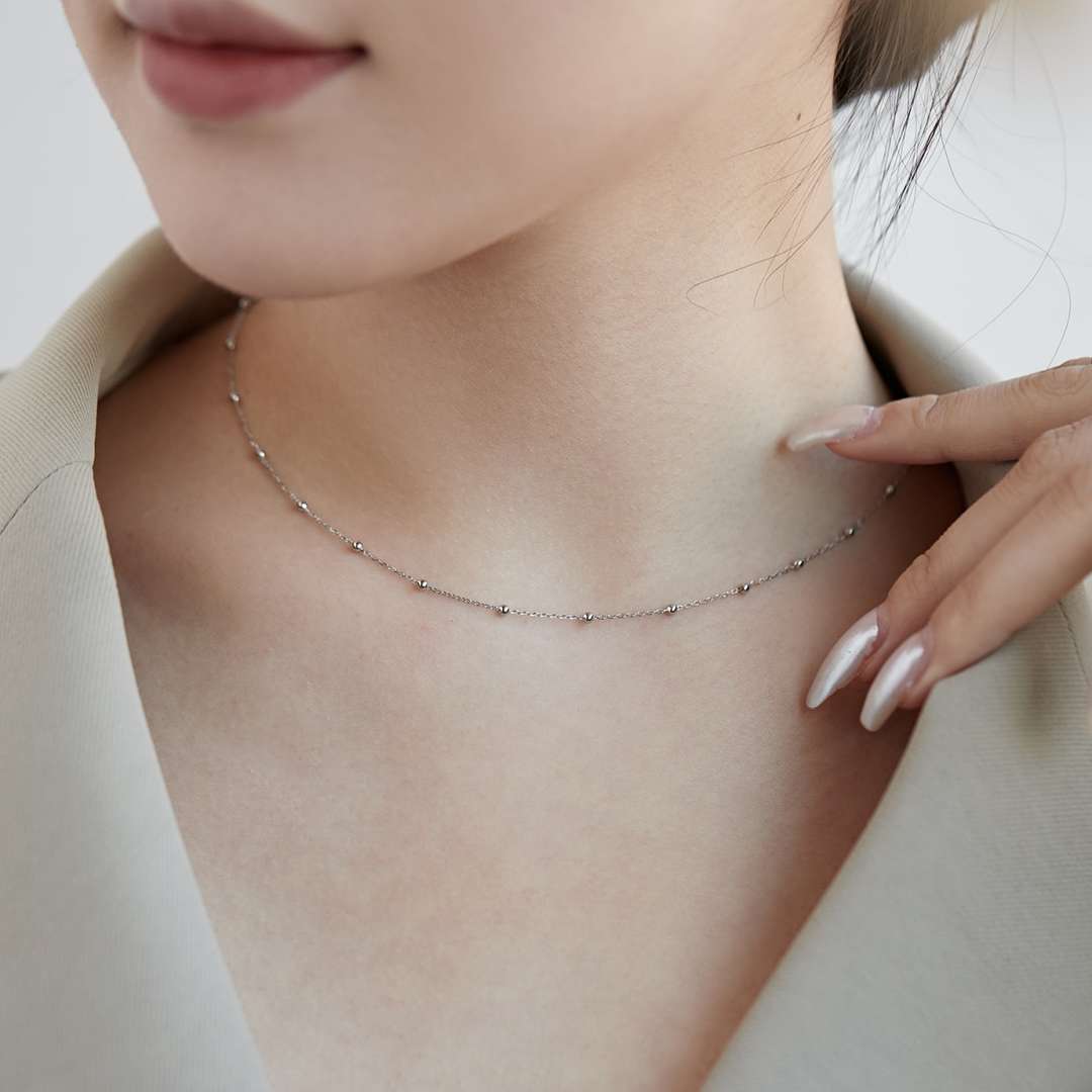 [Kincade Jewelrys]Small Bead Clavicle Chain Simple Necklace