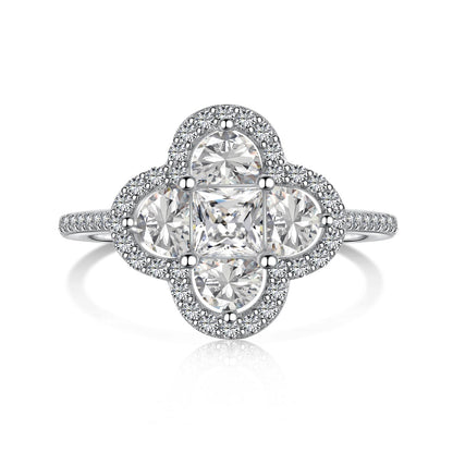 [Kincade Jewelrys]Luxurious Eternity Flower Shape Banquet Ring