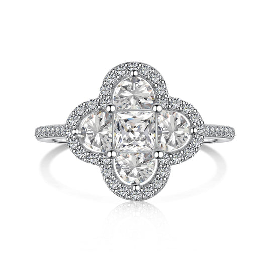 [Kincade Jewelrys]Luxurious Eternity Flower Shape Banquet Ring