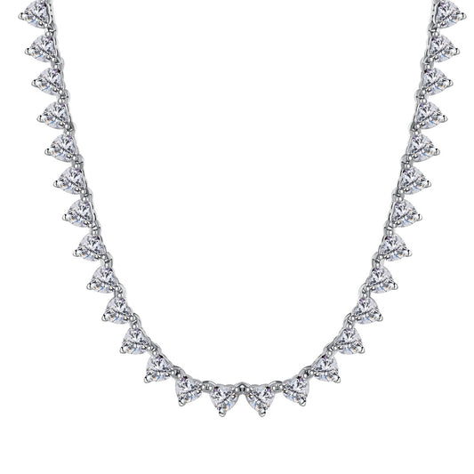 [Kincade Jewelrys]Ornate Heart Cut Tennis Necklace