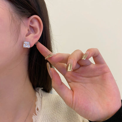 [Kincade Jewelrys]Delicate Square Shape Earrings