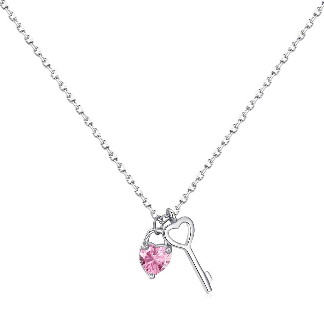 [Kincade Jewelrys]Unique Heart Shape Key Pendent Necklace