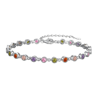 [Kincade Jewelrys]Sparkling Exquisite Round Cut Party Bracelet